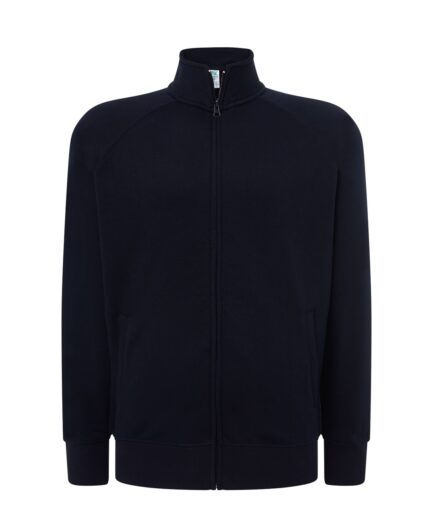 Męska bluza full zip ze stójką i zamkiem na całej długości