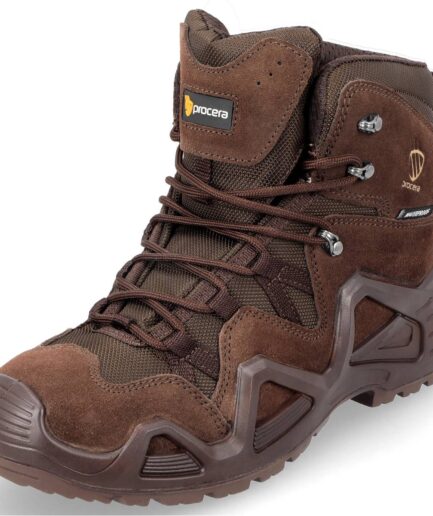 Brązowe Trzewiki bezpieczne EXPLORER z podnoskiem ochronnym.