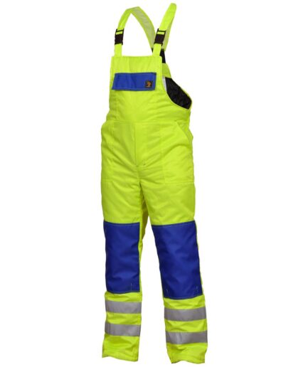 SPODNIE OGRODNICZKI OCIEPLANE HV ŻÓŁTE