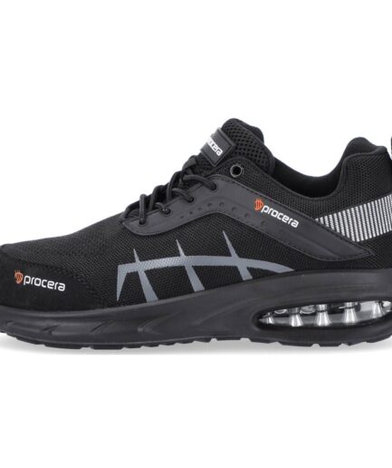 Półbuty bezpieczne TEXO-AIR MARK SB – boczny profil lekkiego obuwia BHP.