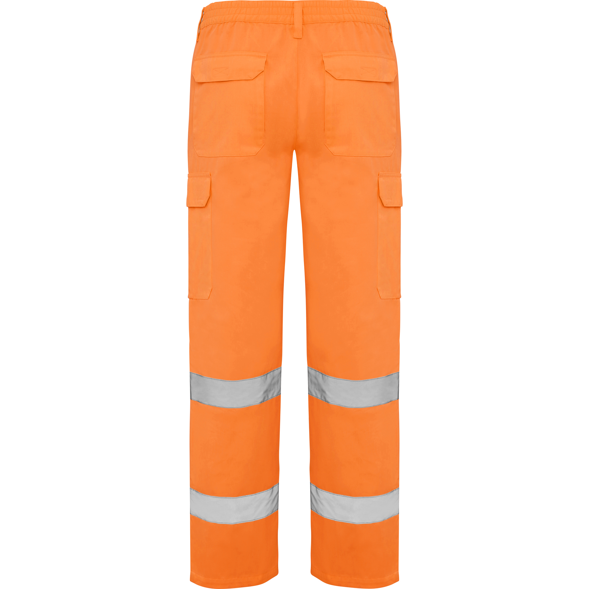 alfa10 Spodnie robocze Alfa pomarańczowe fluo widok z tyłu
