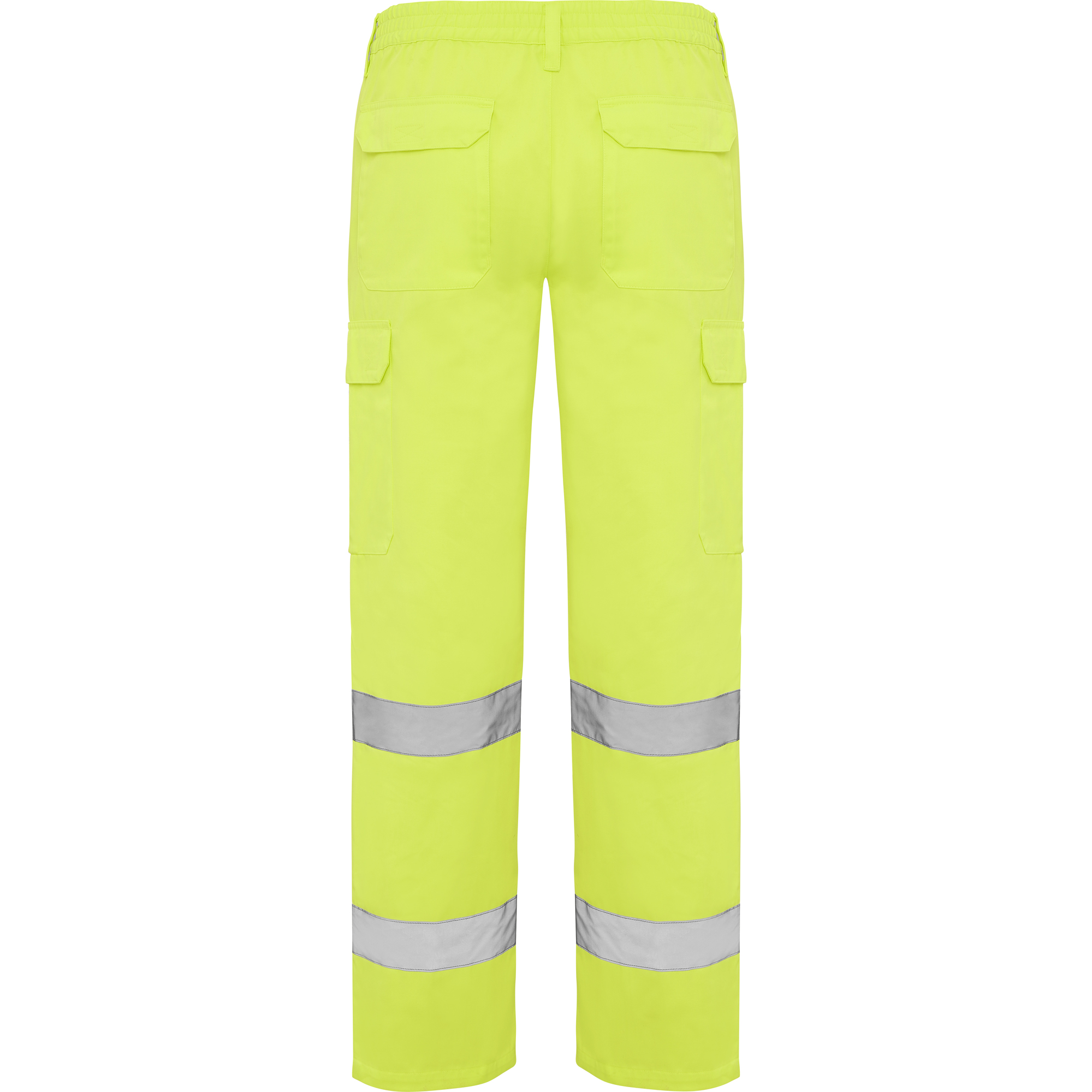 alfa7 Spodnie robocze Alfa żółte fluo widok z tyłu